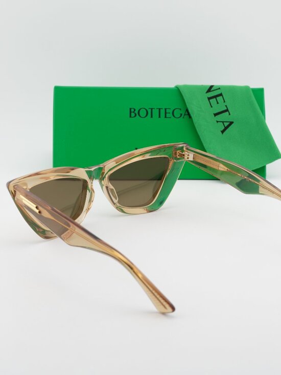 Bottega Veneta BV1101S 007 Cat Eye Sunglasses - Brown / Gold main image 7